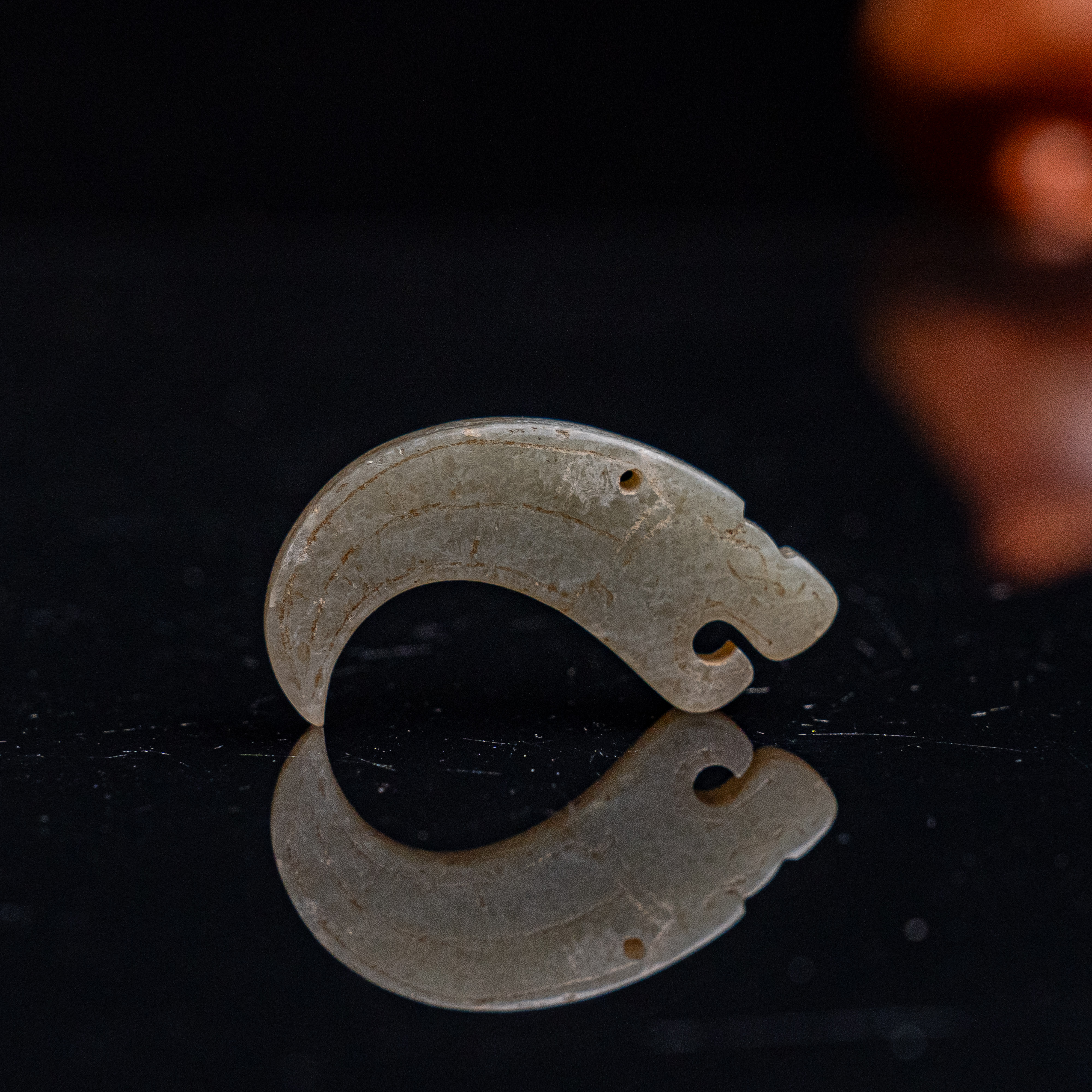 旧藏和田玉龙纹冲牙-NX