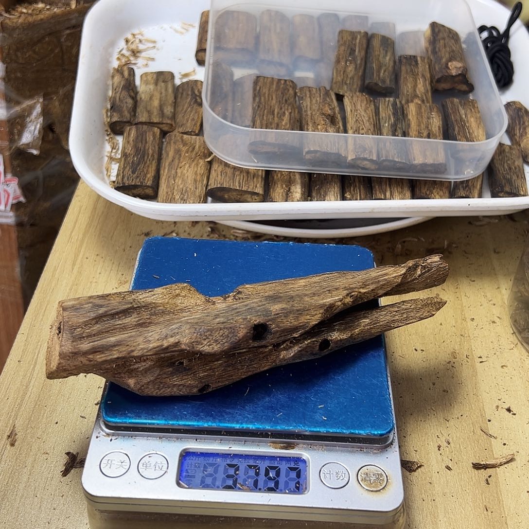 香料绿奇楠虫漏37克白棋