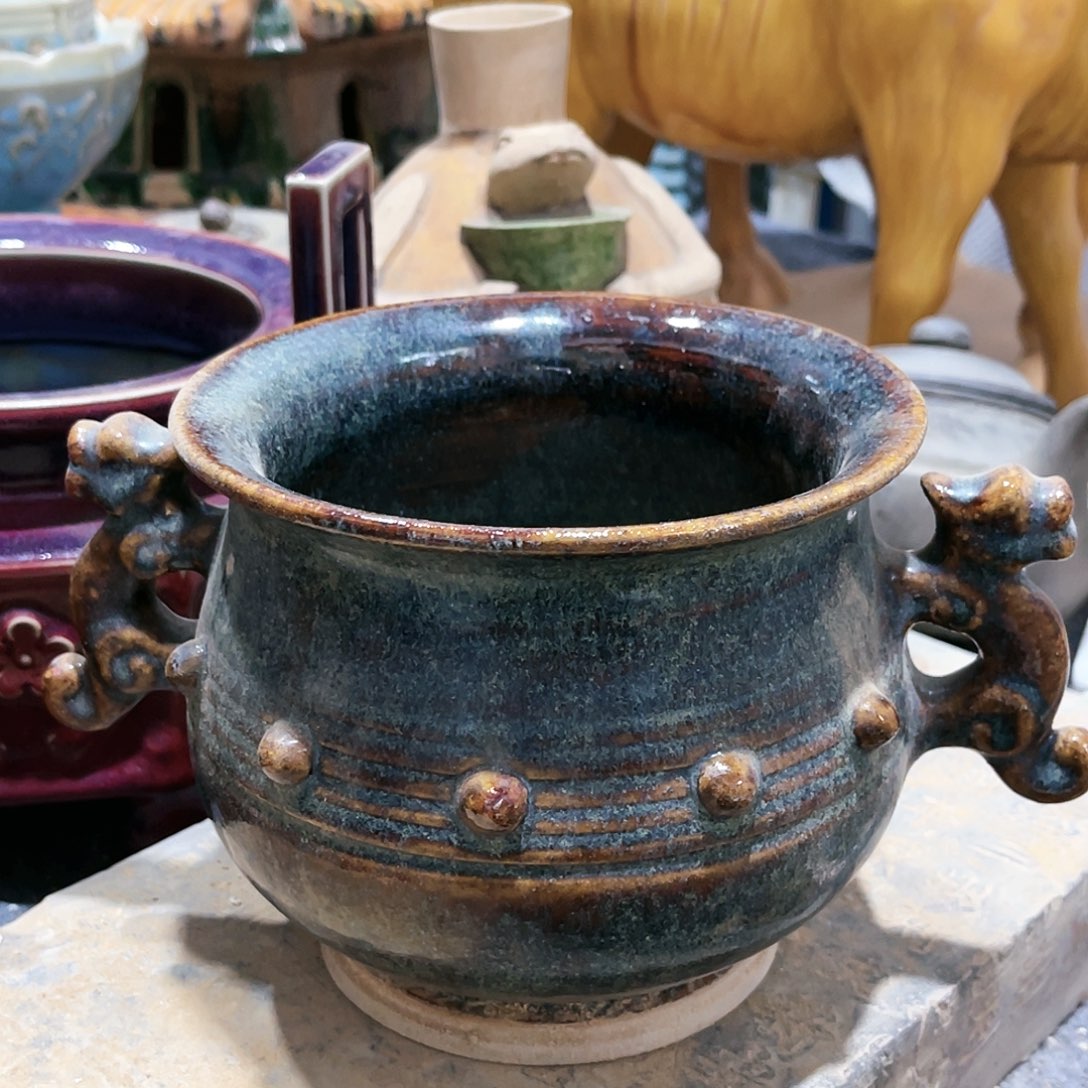 瓦当摆件摆件茶桌茶台陶瓷