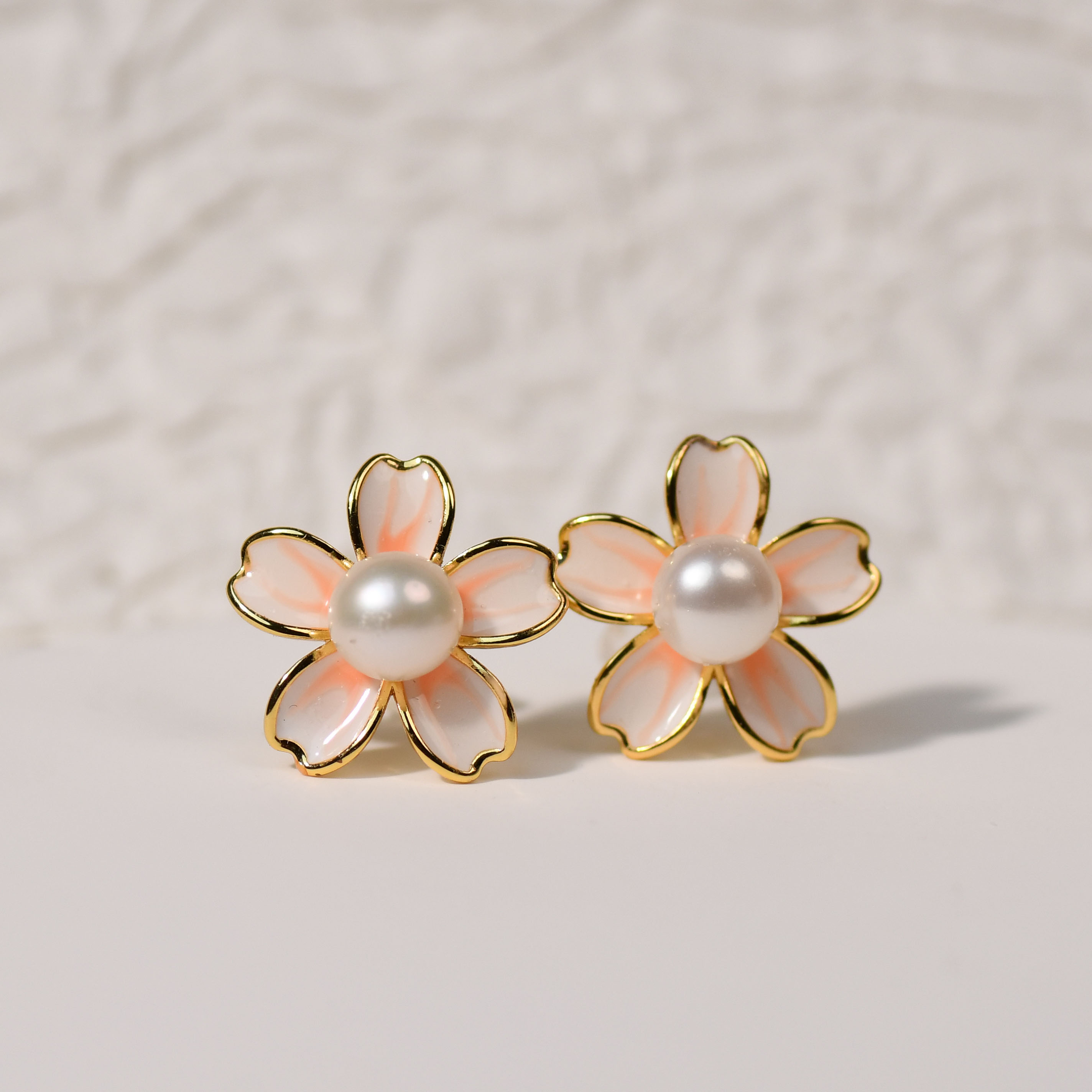 珍珠【Z81】淡水核轻奢百搭花朵耳钉小中高级氛围感耳环