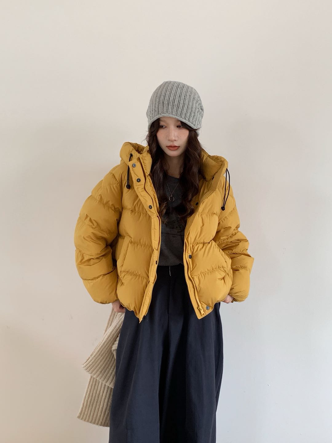 POLIHONE【95白鸭绒】新款冬季宽松休闲百搭连帽羽绒服8630