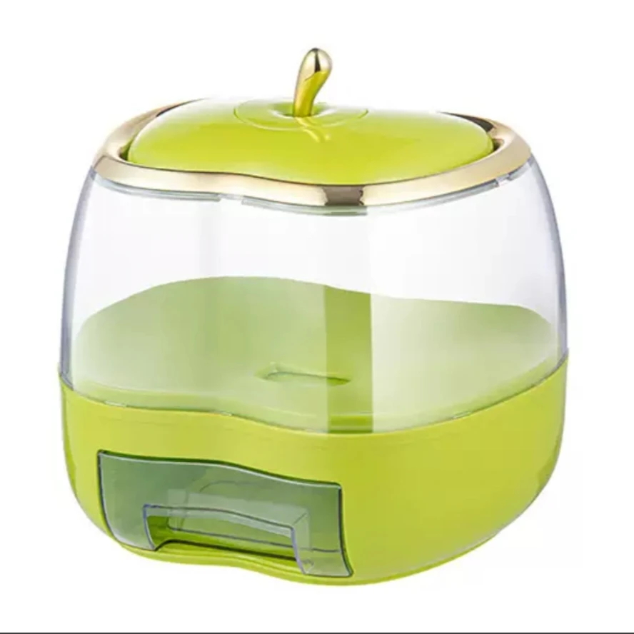 家用米桶大容量杂粮桶 苹果米桶 颜色规格随机