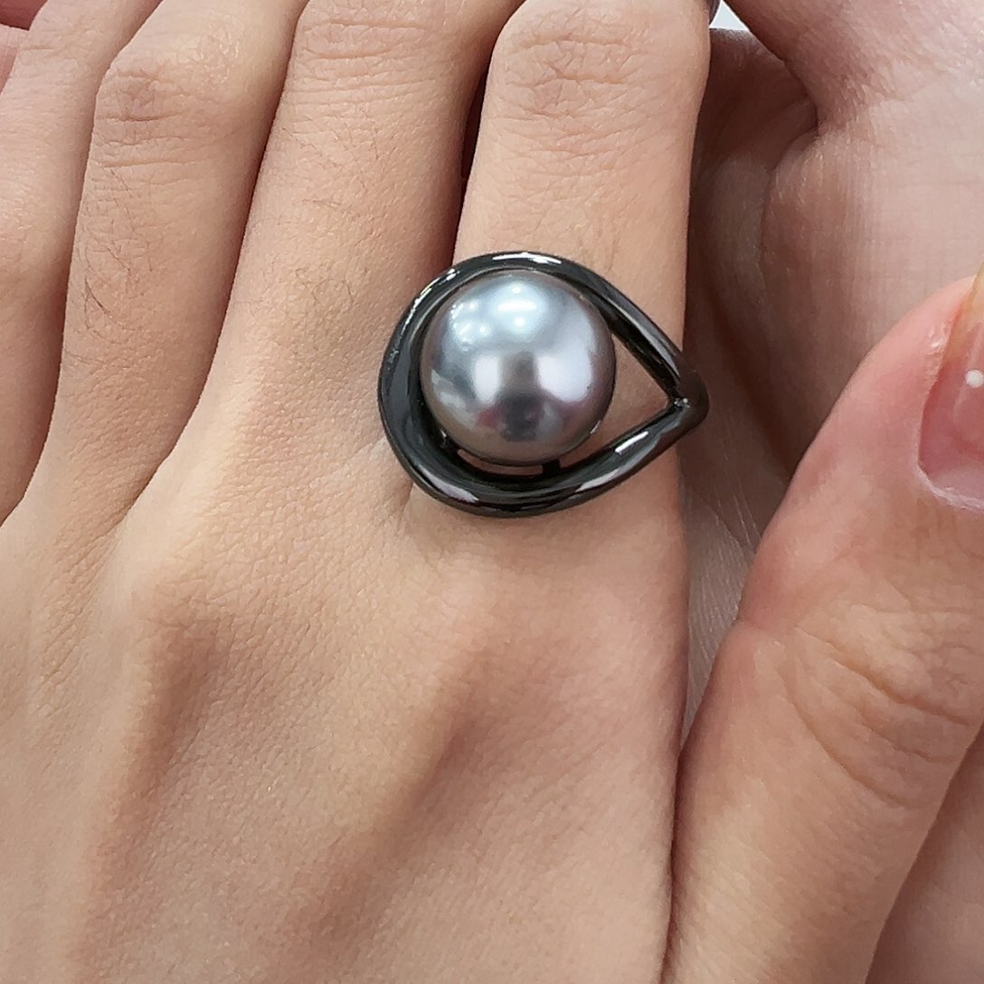 海水珍珠戒指银S925镶嵌