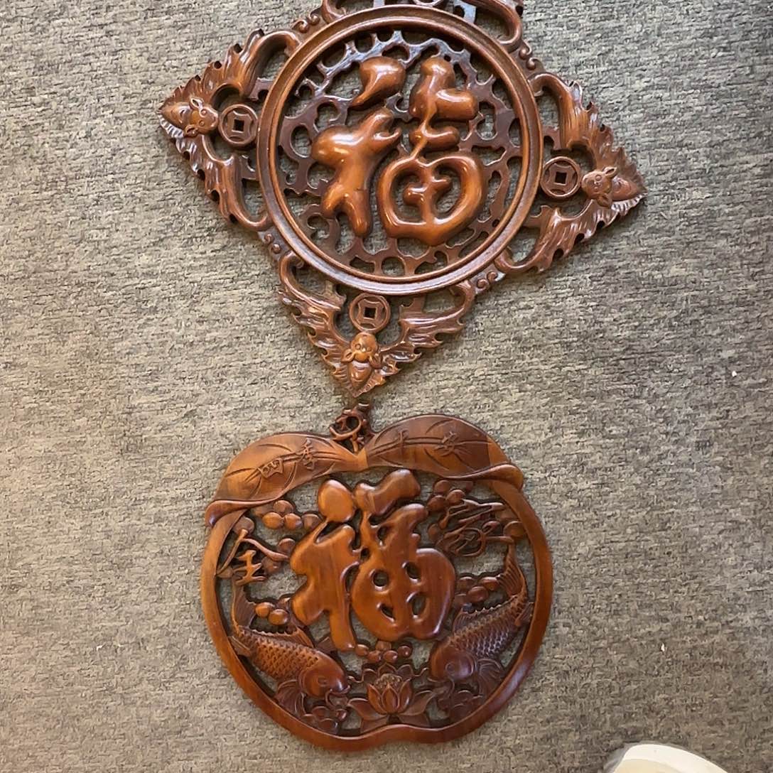 用***3香樟木东阳仿古木雕装饰