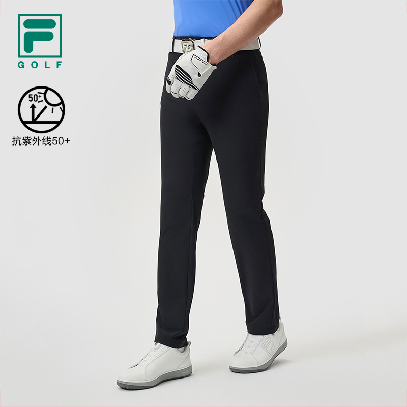 FILA斐乐男士新款高尔夫商务运动西裤薄款梭织直筒裤A11M525811F