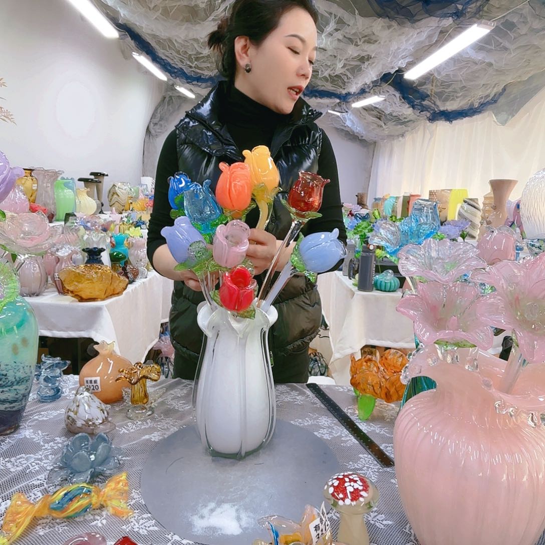 福利不退不换琉璃花瓶艺术品