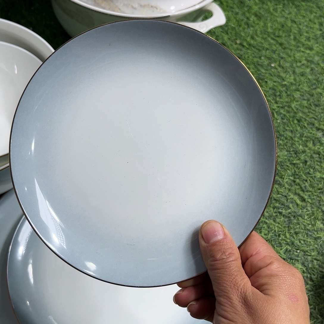 瓷片渐变六寸骨碟十微瑕