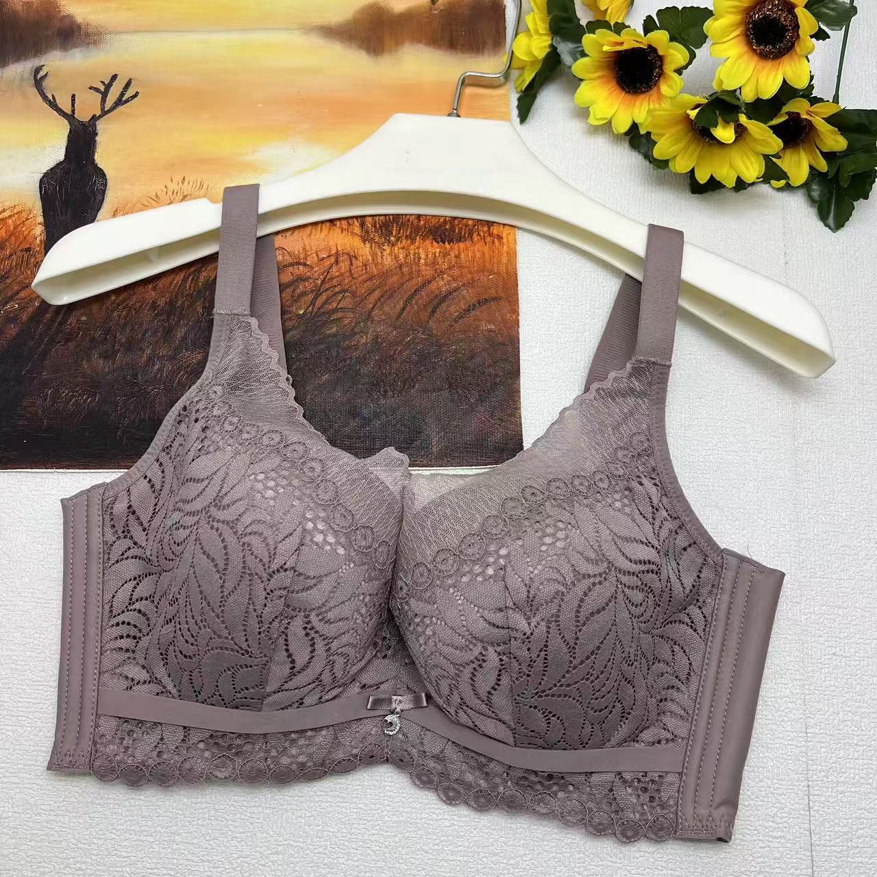 2014剪标女士内衣大胸软圈薄款蕾丝防垂透气舒适性感文胸