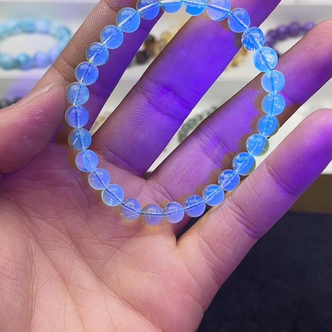 水晶手链未镶嵌蓝珀6+多样性任发其一