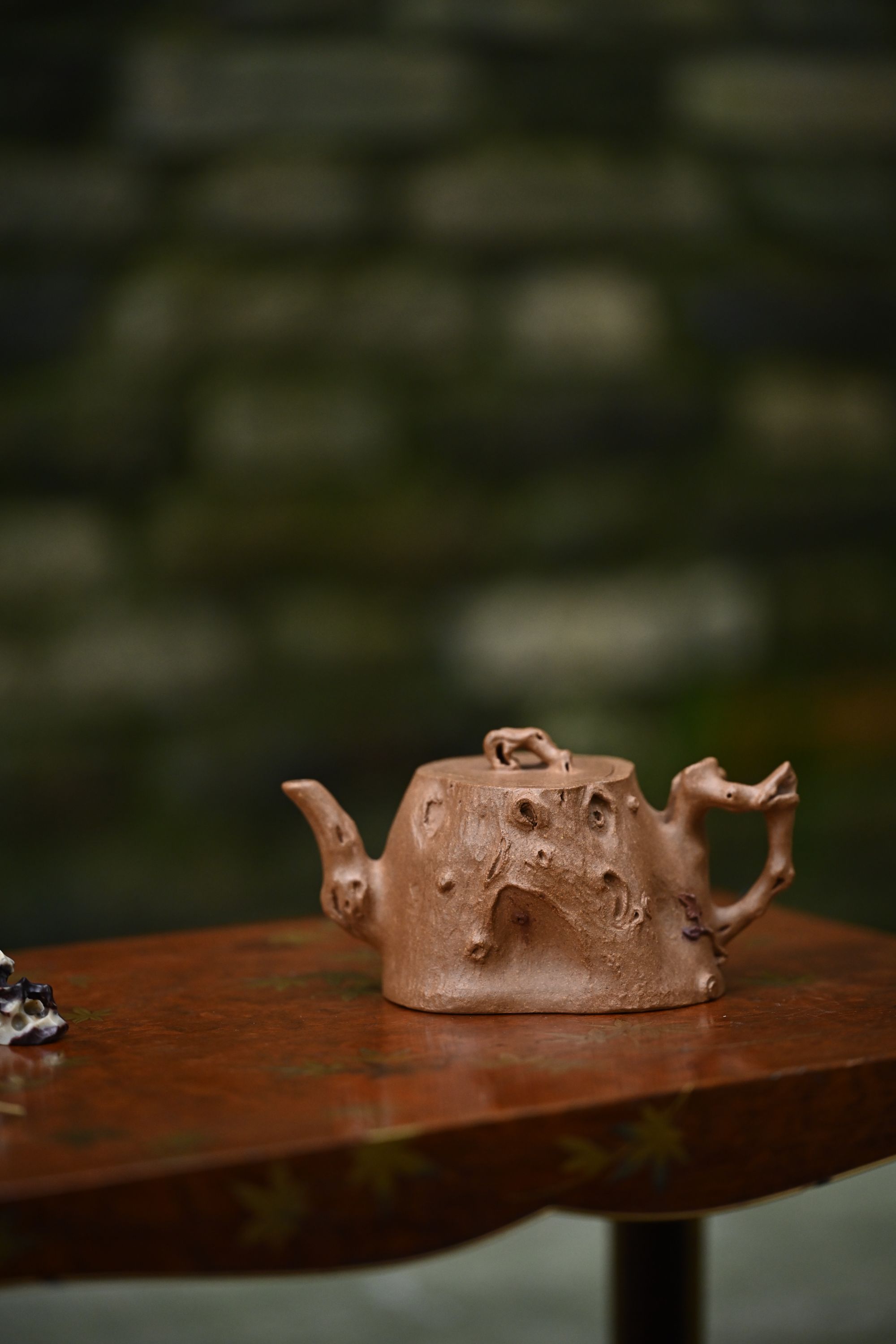 手工研磨料全手仿生树桩紫砂壶纯手工全手工老料手制