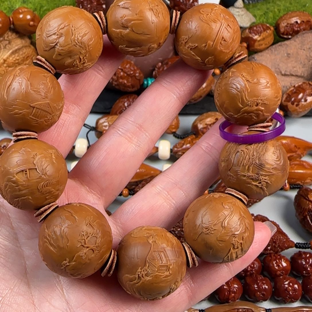 橄榄核手串/手链大好河山手串