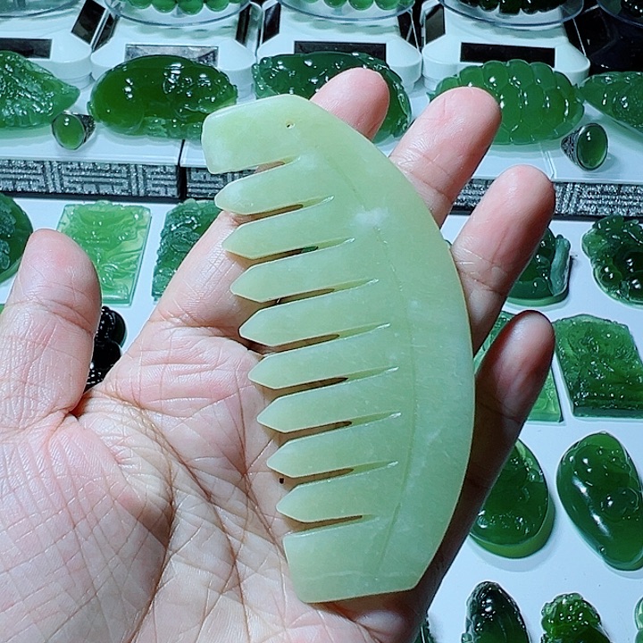 合金蛇纹石玉手把件