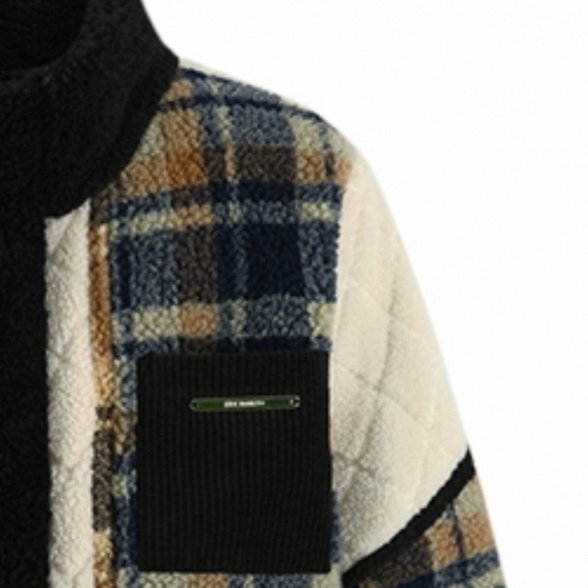 东仓二层-13D 男女同款百搭复古格子个性拼色外套夹克