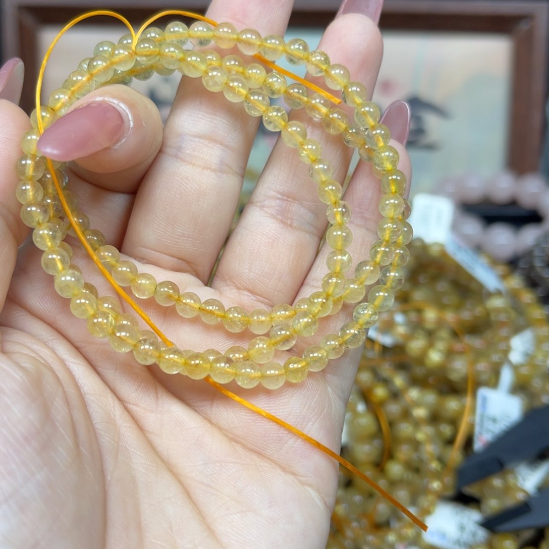 发晶手链未镶嵌金发晶多圈5+