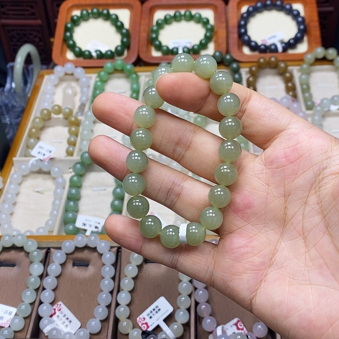 和田玉未镶嵌手串晴水10