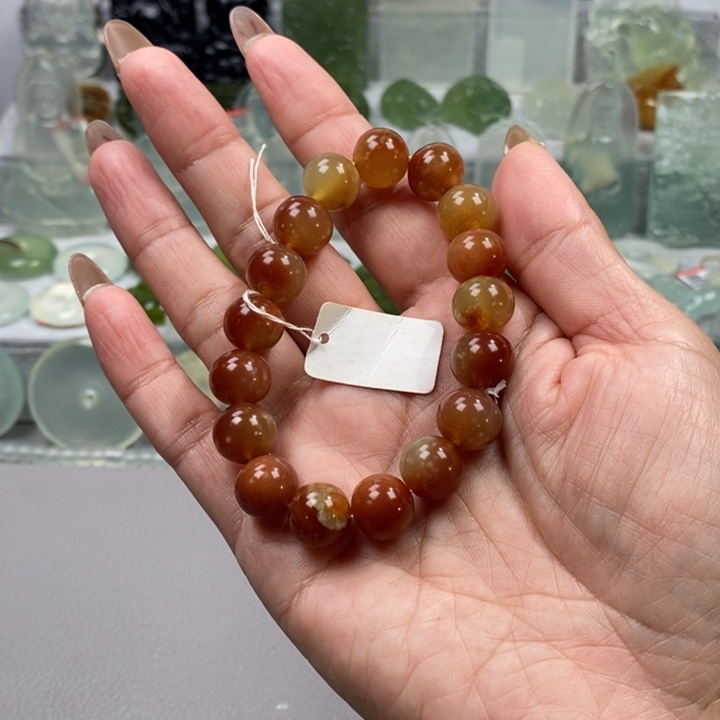 蛇纹石玉手链未镶嵌竦**意