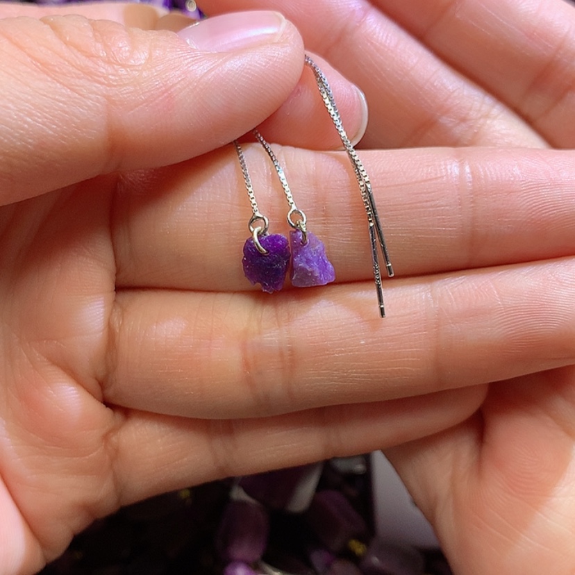 【闪购商品】苏纪石（舒俱来）耳钩银S925镶嵌