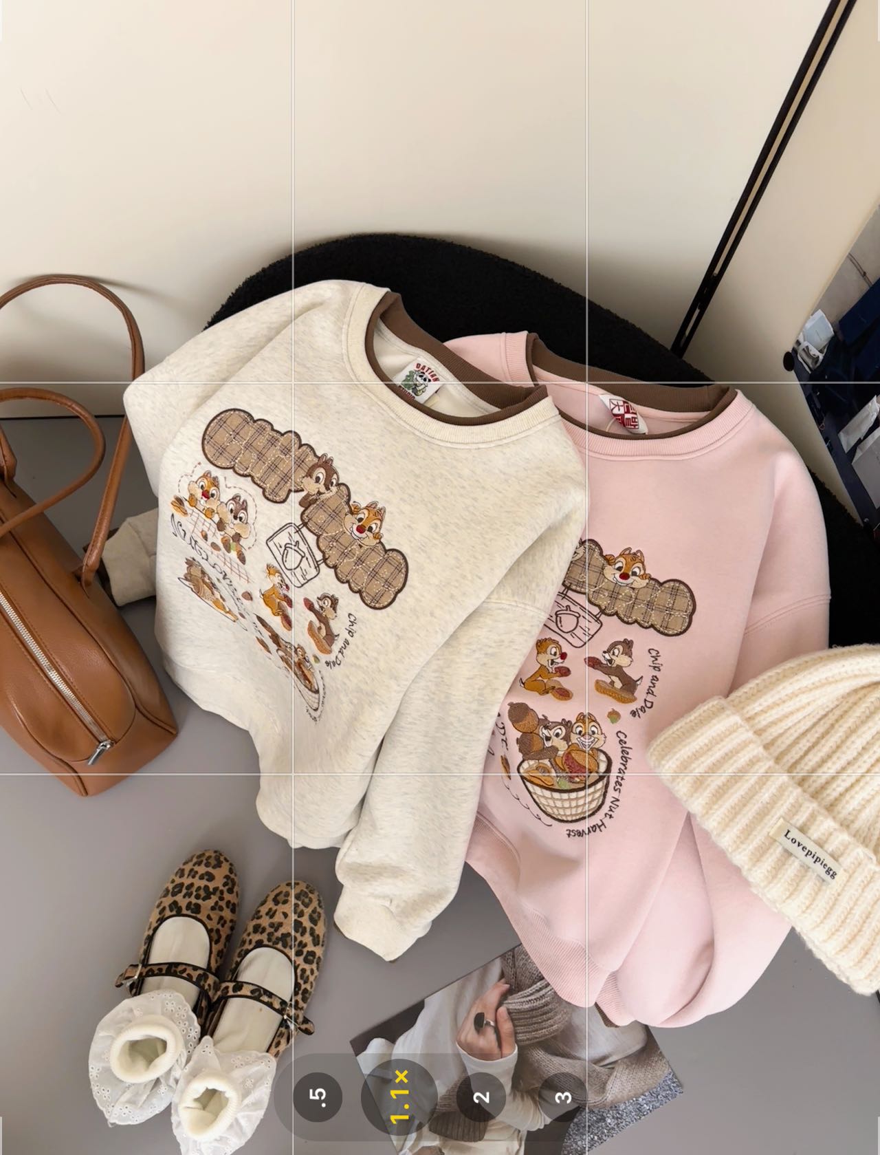 【3758】（加绒加厚）新款时尚百搭圆领卡通动漫松鼠卫衣 