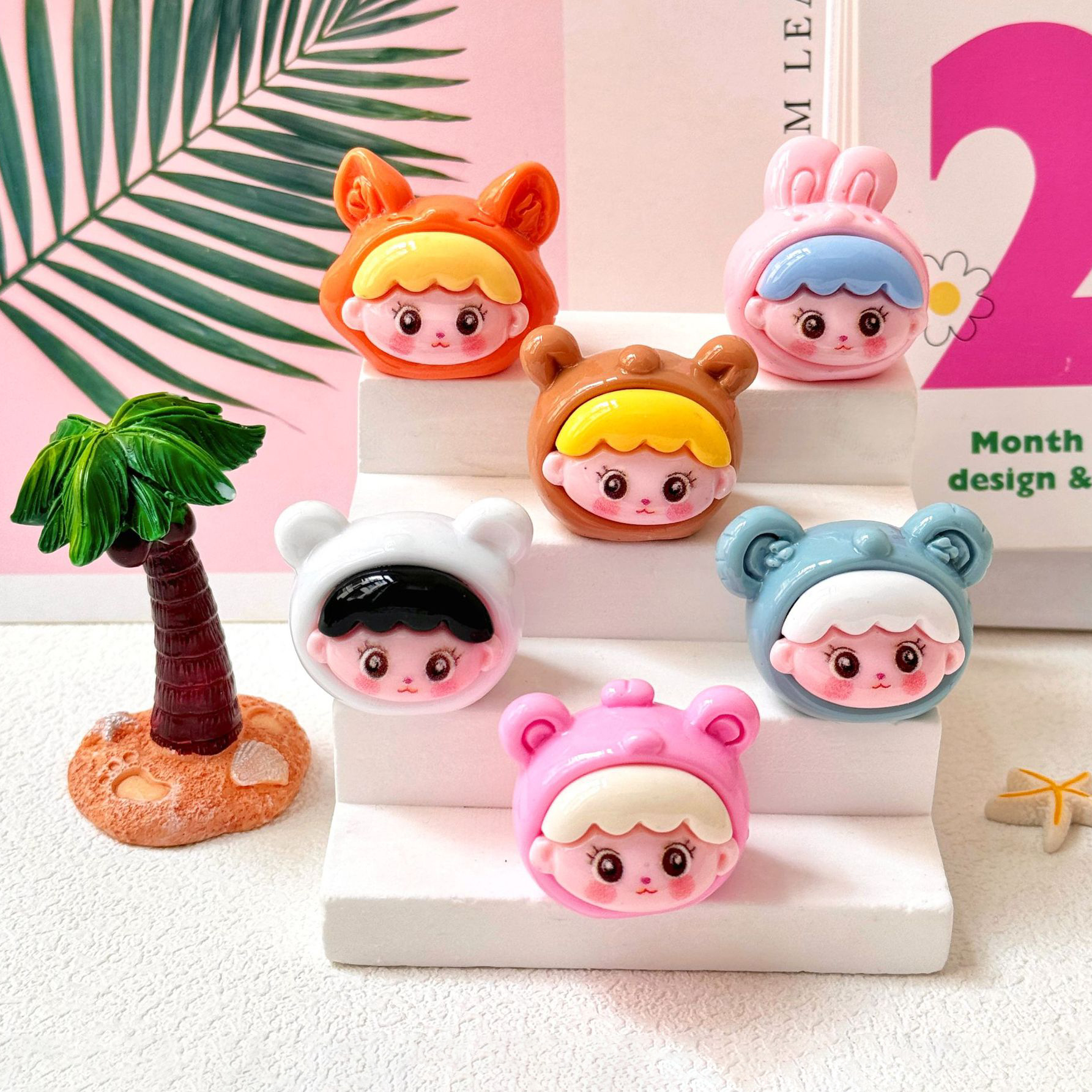 【对对碰】动物女孩 卡通小摆件