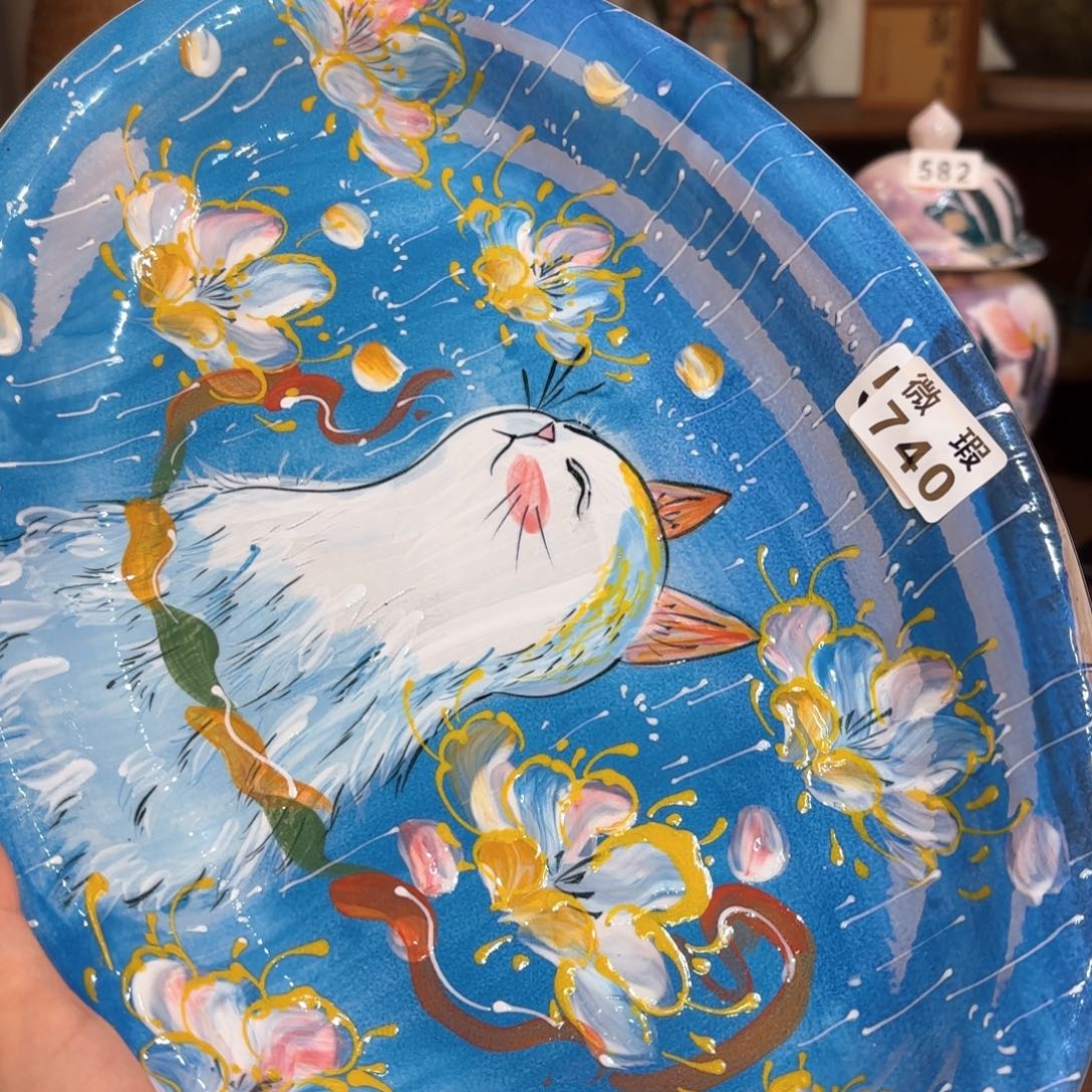 飏***意景德镇手绘高温釉下彩陶瓷茶具