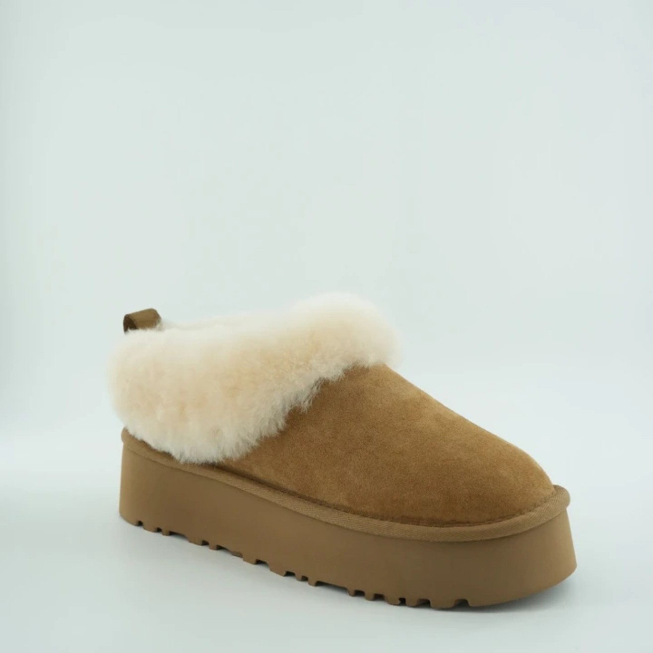 【平底塔茨勒】新款塔茨勒便鞋网红款浅口短筒皮毛一体加厚雪地靴