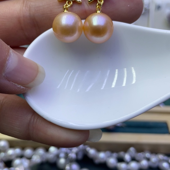 淡水珍珠耳饰合金