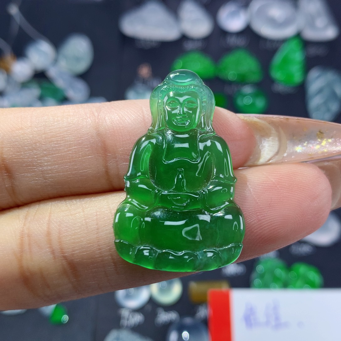 翡翠颈饰未镶嵌纯天然缅甸A货翡翠