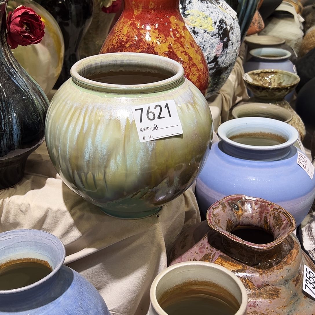 瓶7621高20口12陶瓷花瓶无孔