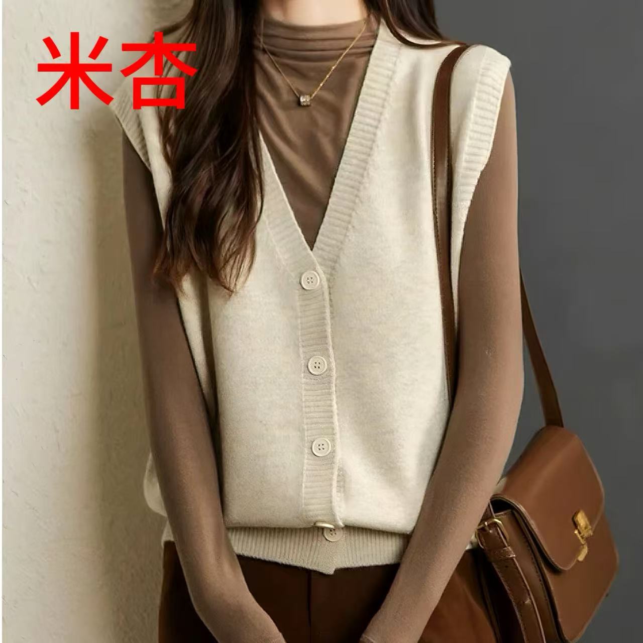 （2506马甲）秋冬新款针织坎肩背心马夹56