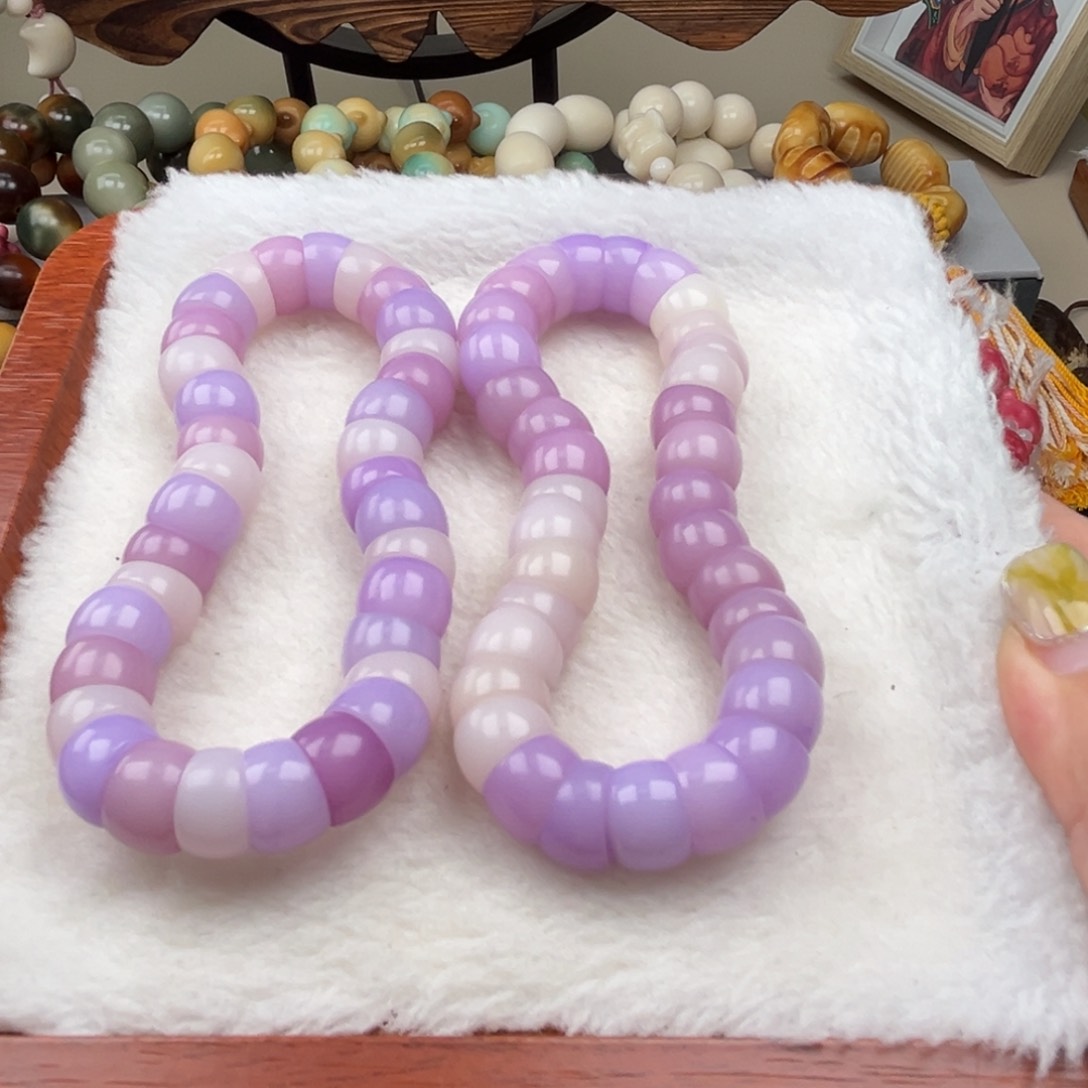 菩提根/象牙果手串紫罗兰色大肠一串