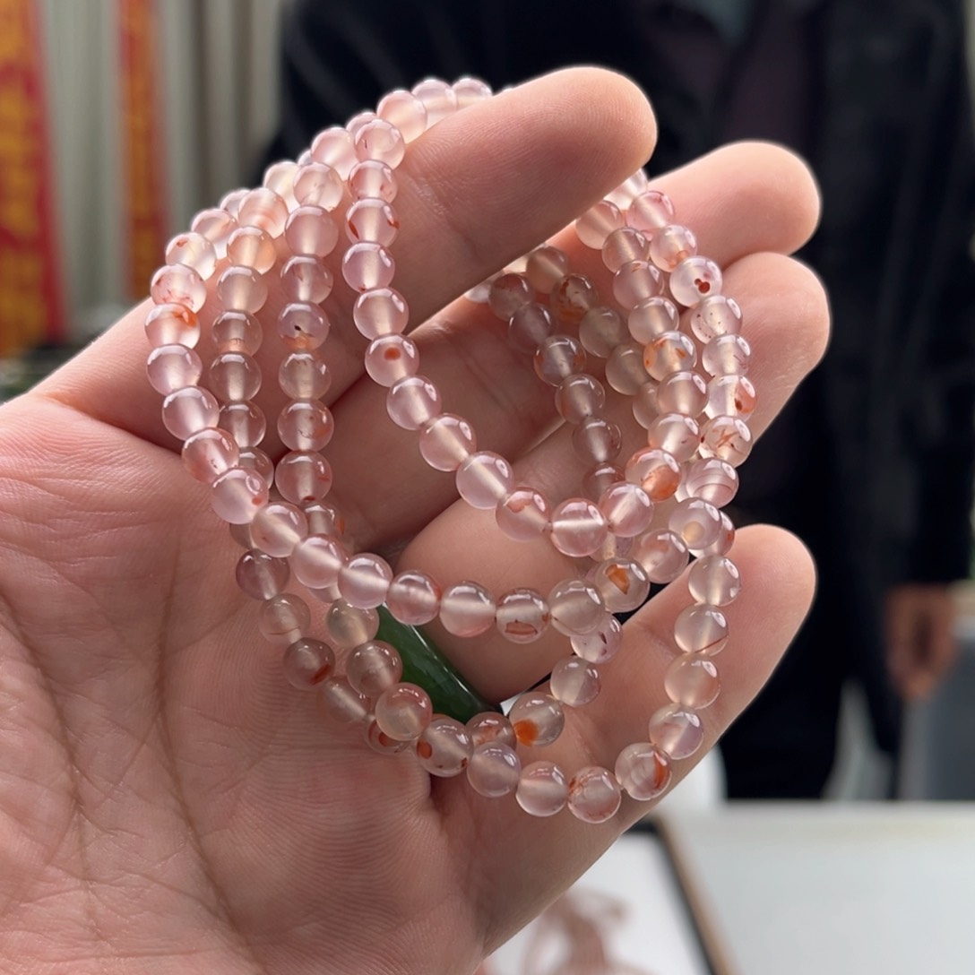 南红玛瑙颈饰未镶嵌保山南红6mm108多样性发货（拍一发一）