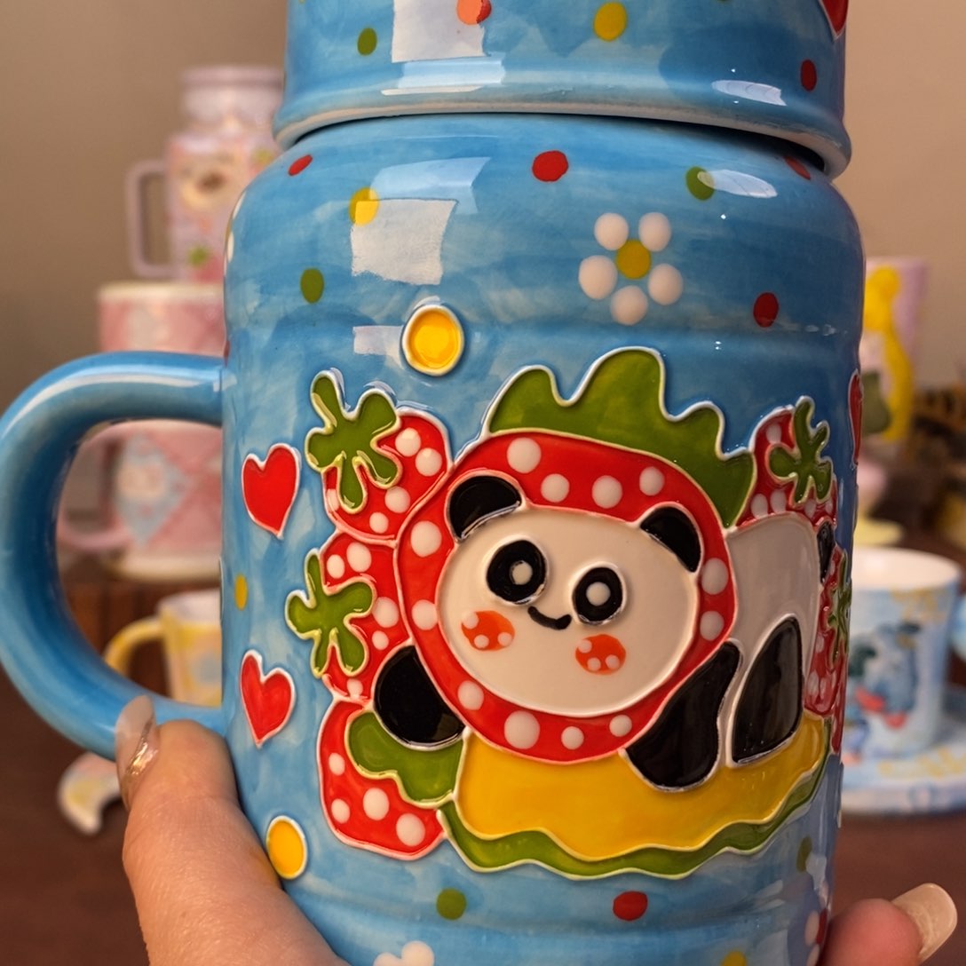 杯景德镇手绘杯子