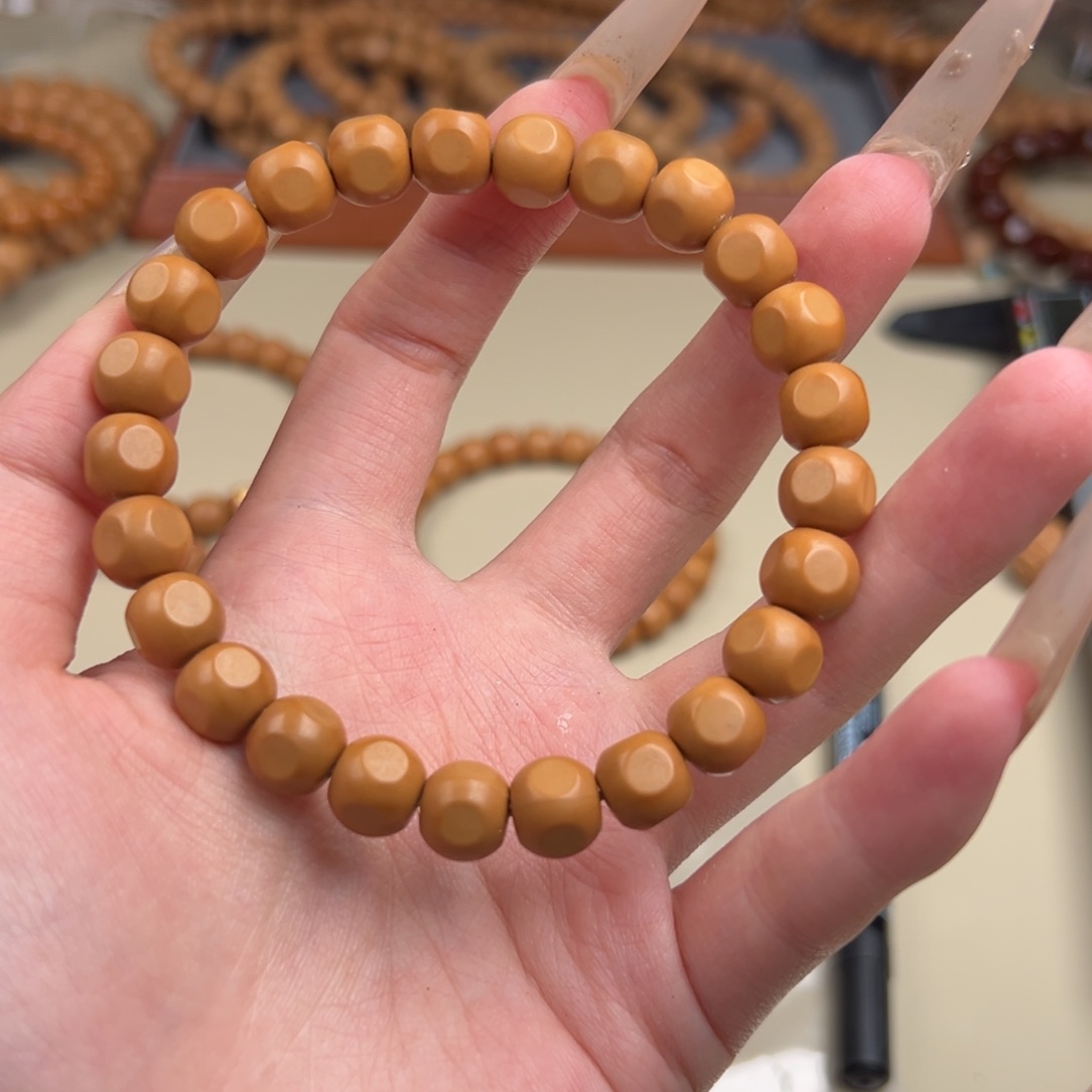 猴头核桃手串自然走色六方8➕118