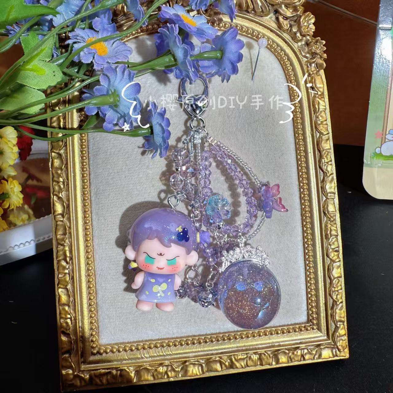 3【短链款抬端13条】原创手机链DIY潮玩萌粒手机挂饰包挂钥匙扣礼物