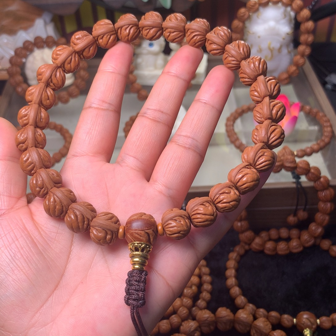 0***勤吊坠桃核双脊龙手持14