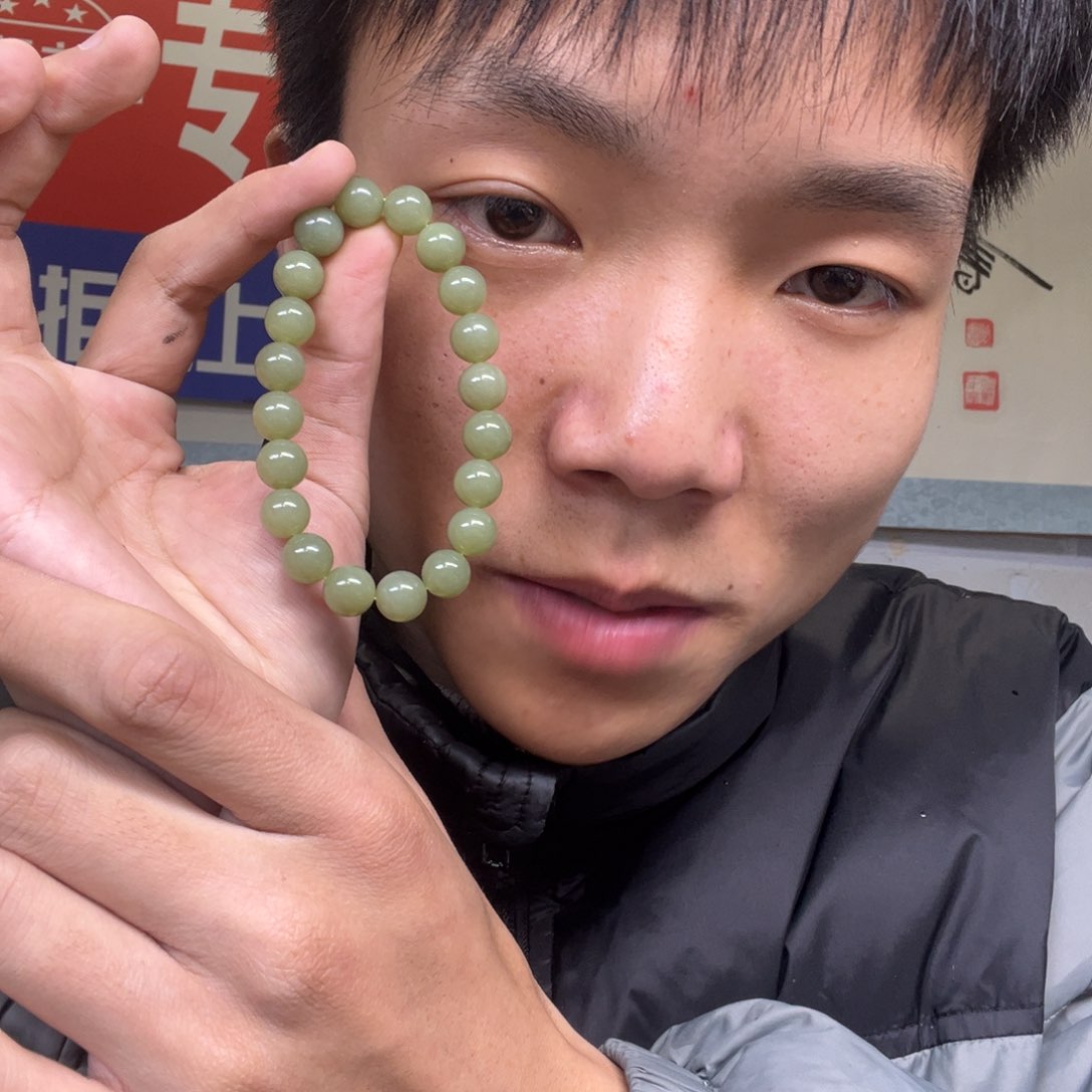 和田玉手链未镶嵌多样性钢板料金山矿牛油果手串卡10