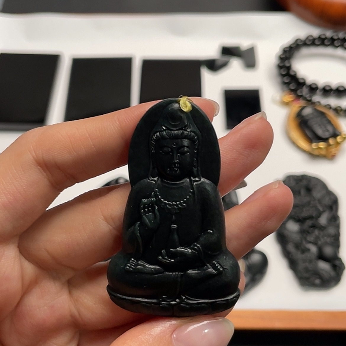 【闪购商品】定制翡翠未镶嵌墨翠