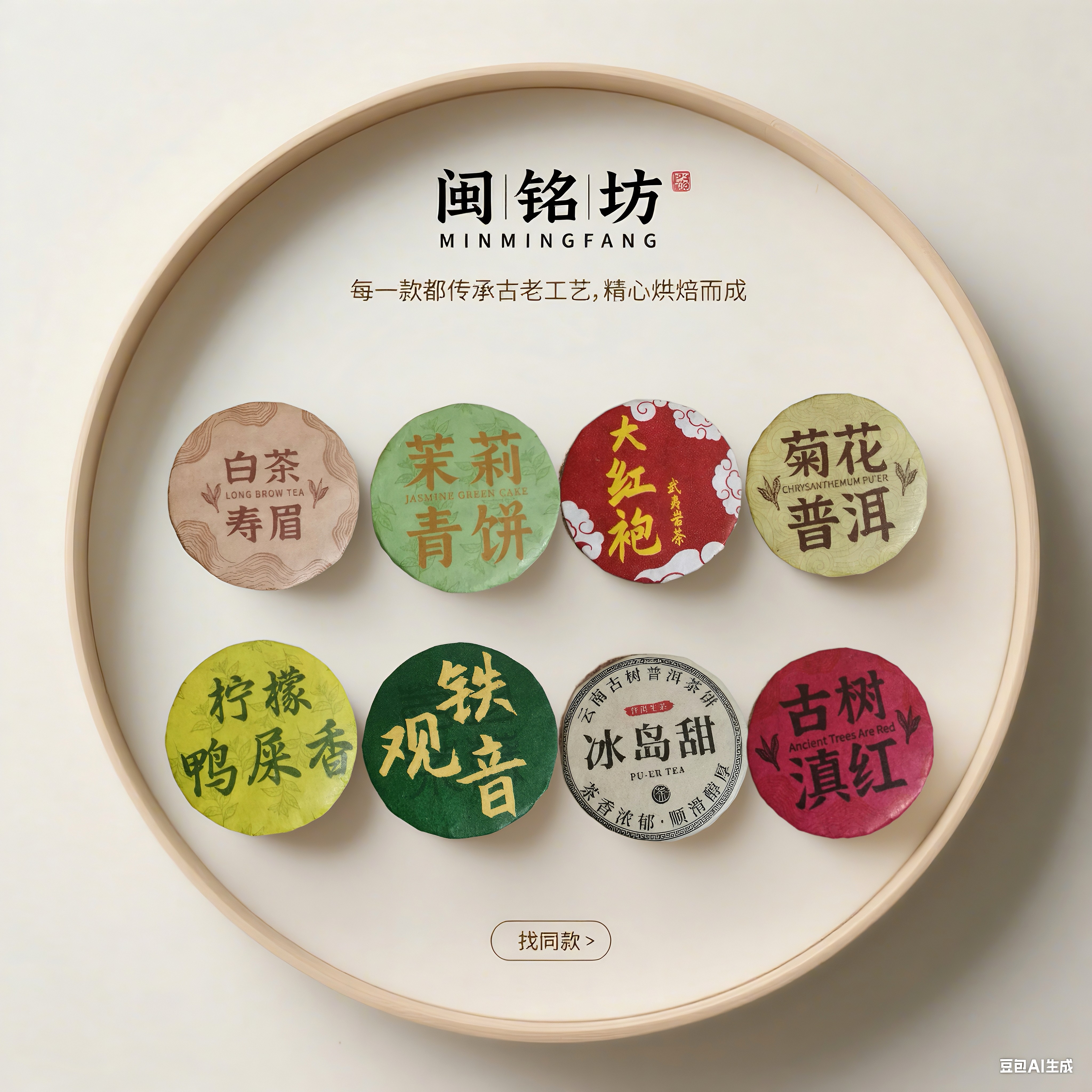 【复制单】茶叶对对碰熟茶红茶绿茶白茶普洱茶乌龙茶多种茶饼组合