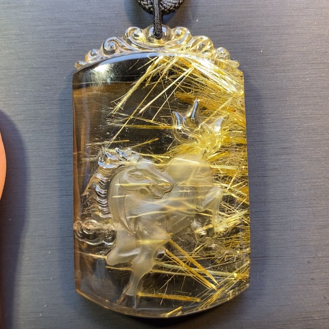 颈饰未镶嵌水晶钛晶吊坠