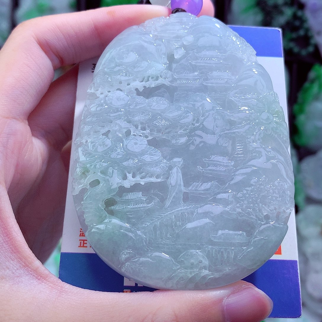 翡翠未镶嵌颈饰天然
