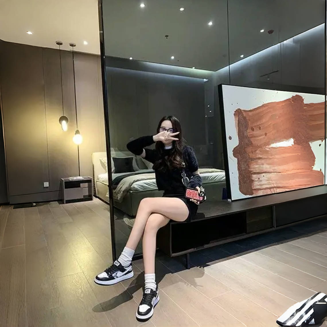 2025夏季经典低帮板鞋男女情侣熊猫篮球鞋复古时尚黑白