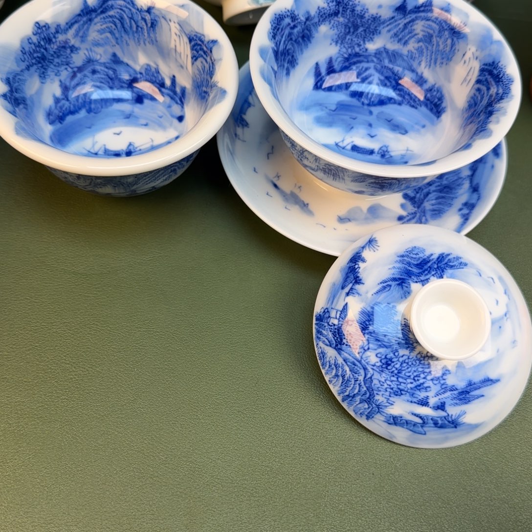 彦祖纯手工手绘茶具