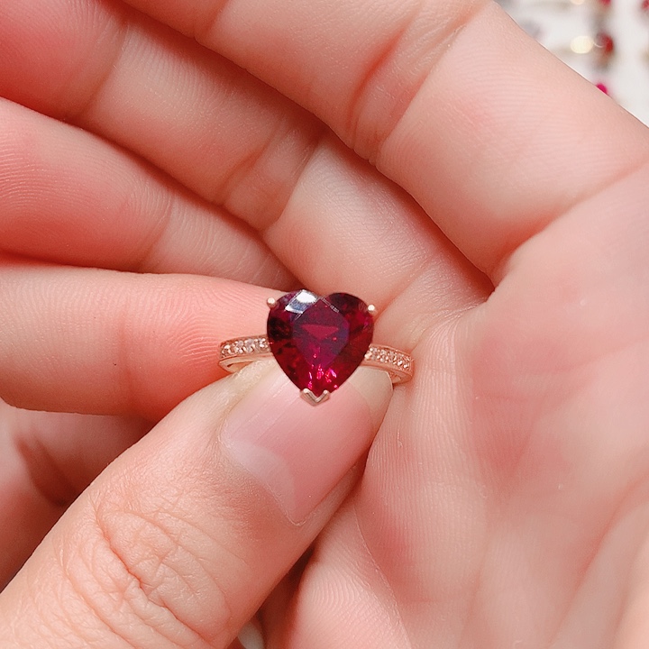石榴石戒指18K金镶嵌9.1✖️9.1