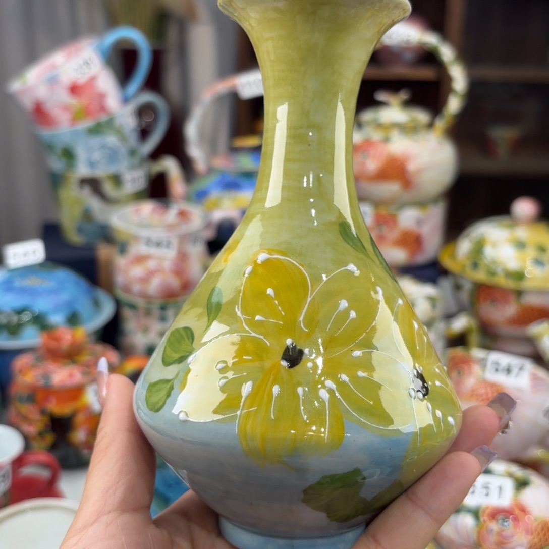 瓷片景德镇手绘高温釉下彩陶瓷茶具