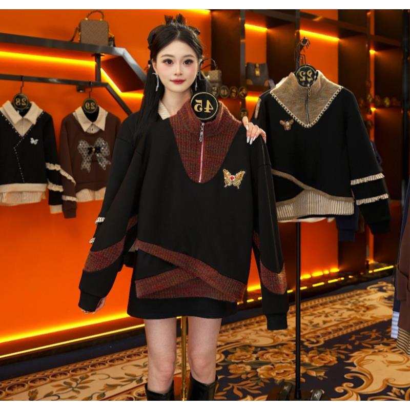 【宠粉价】设计师款时尚重工气质百搭女装卫衣NH-Q0870