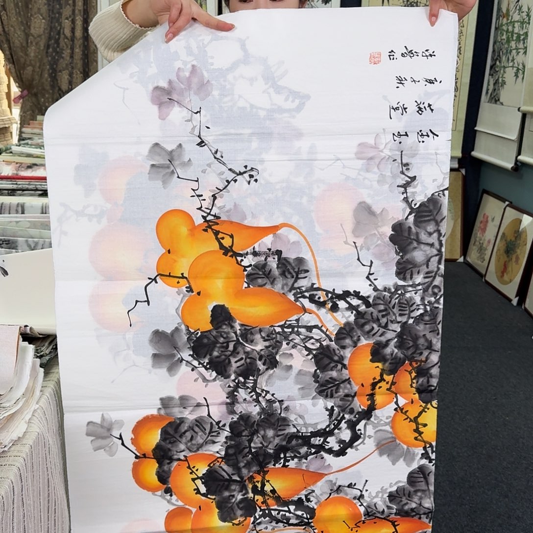 纯手绘国画作品好看四尺