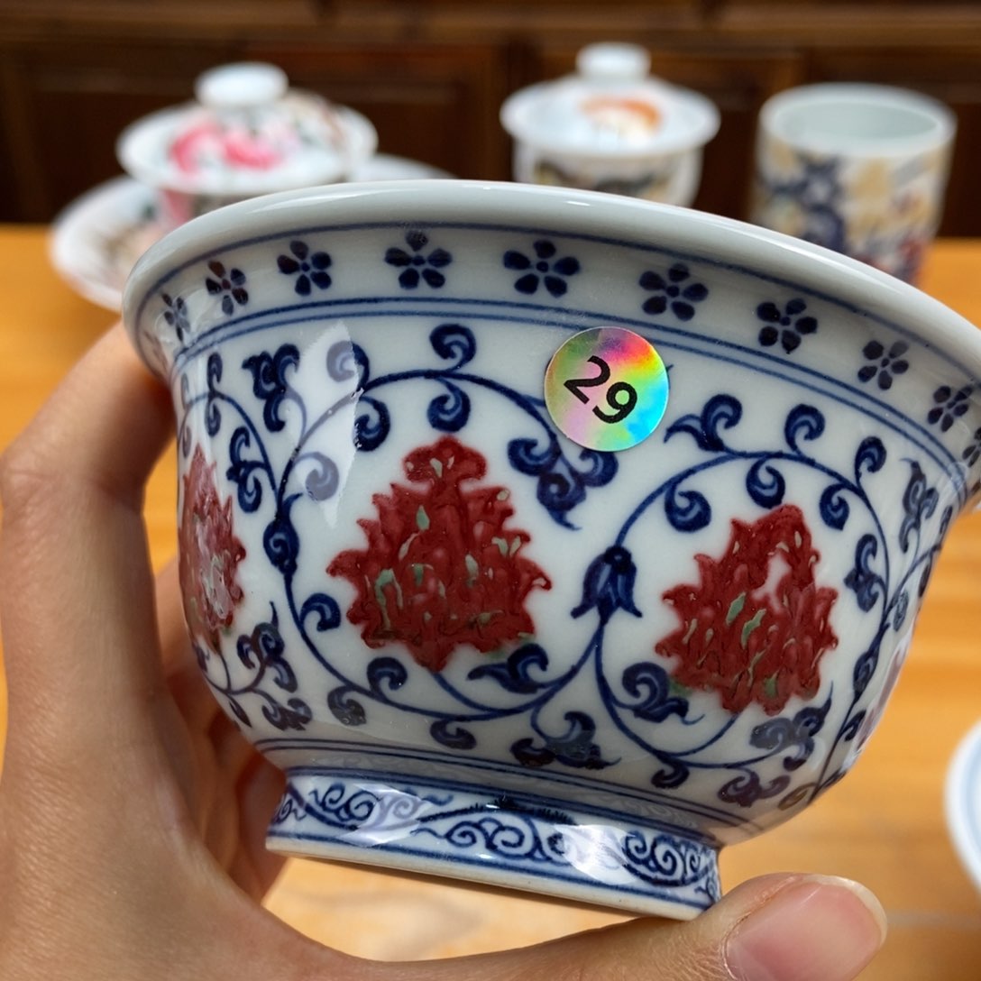手绘现代茶具非古董
