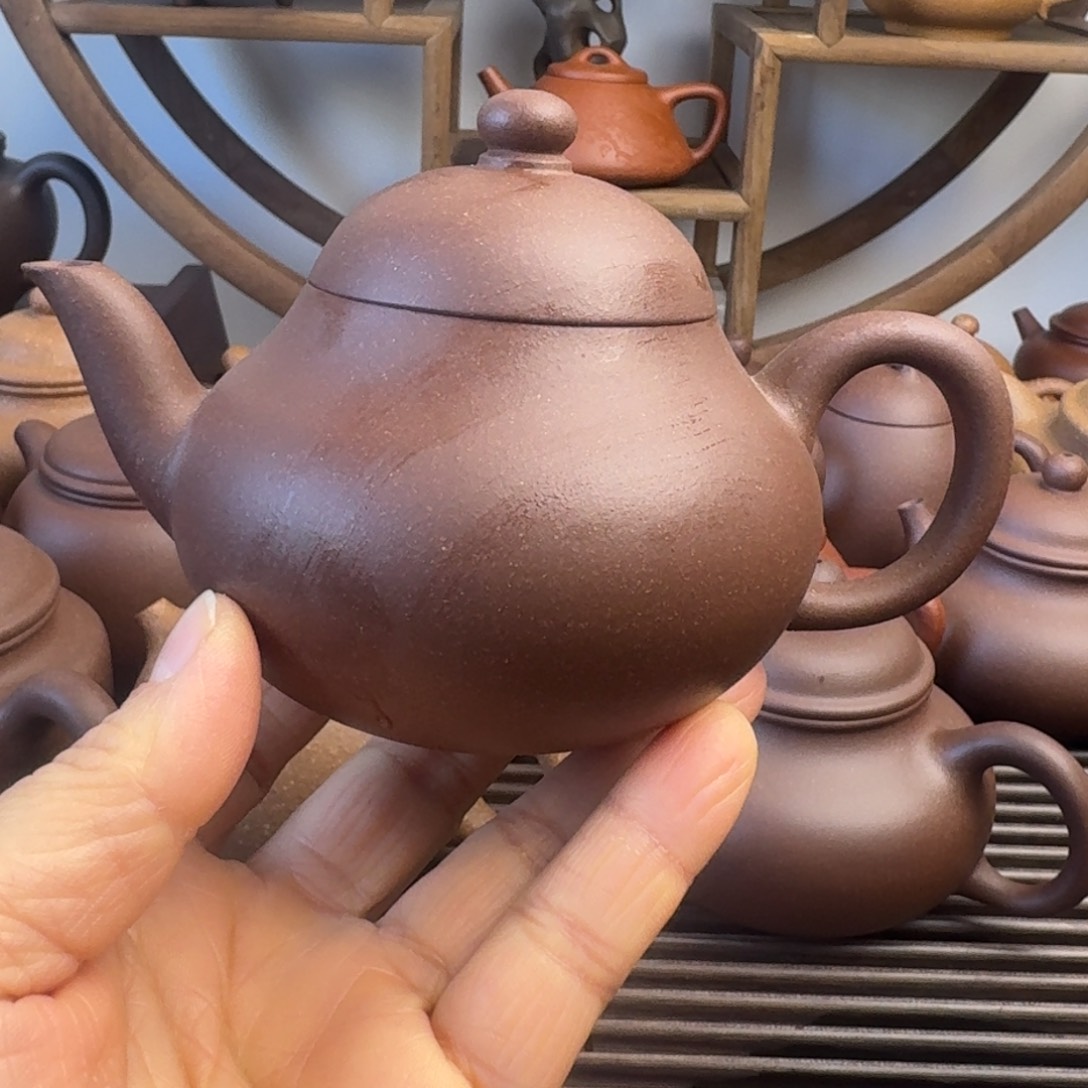 紫砂茶壶200cc梨形嫩底槽清