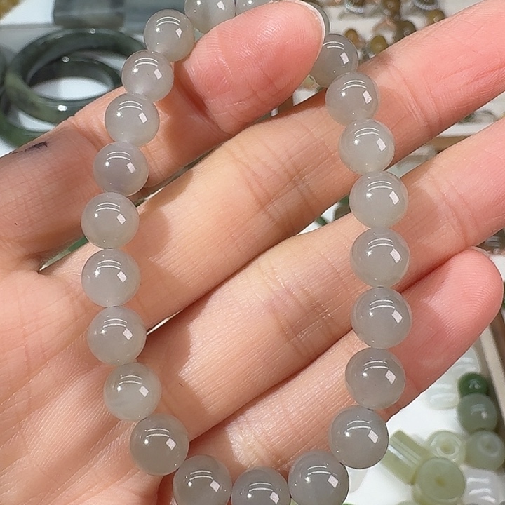 和田玉未镶嵌手链8mm