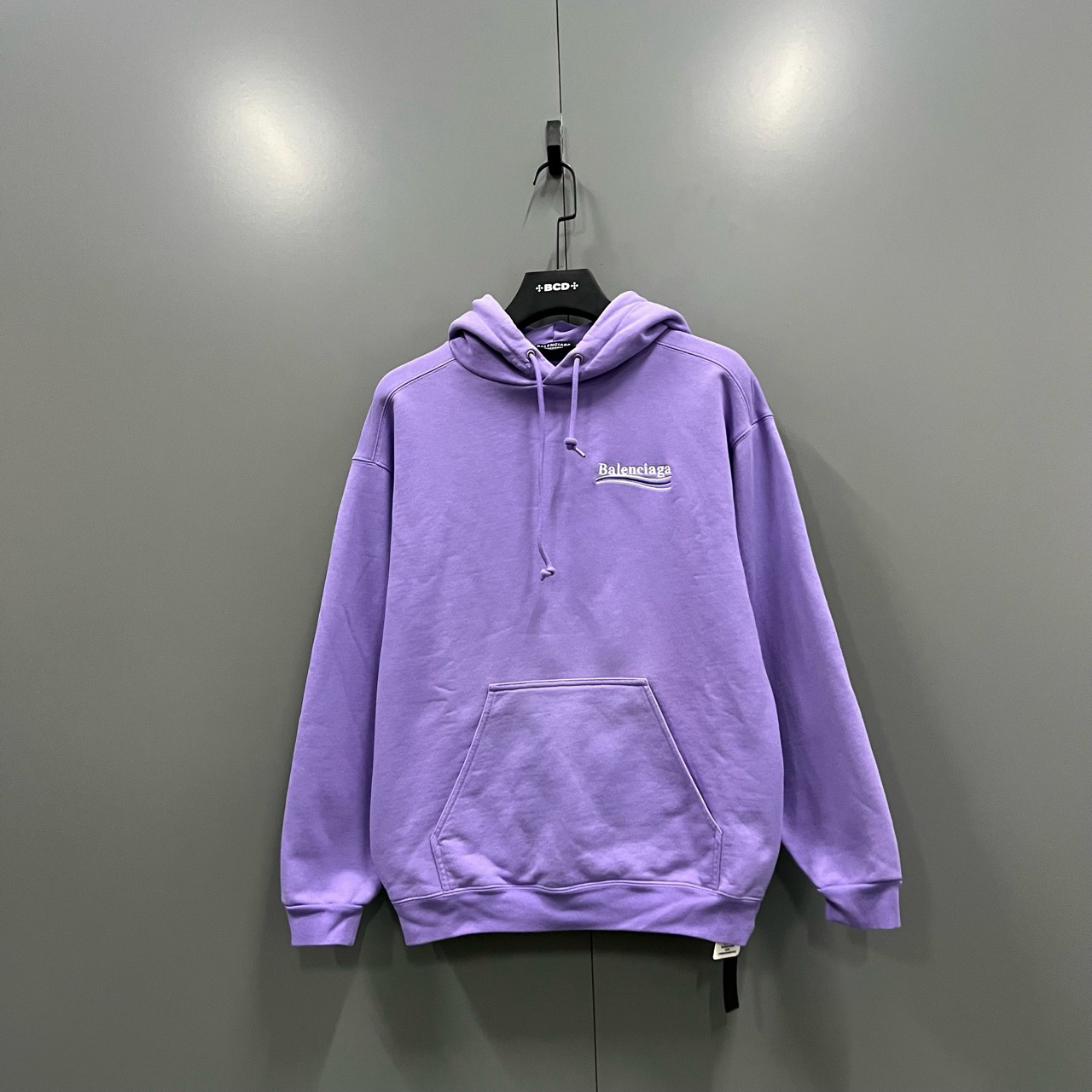 95新 Balenciaga/巴黎世家 (ll) 紫色可乐帽衫 XS码/fg206381